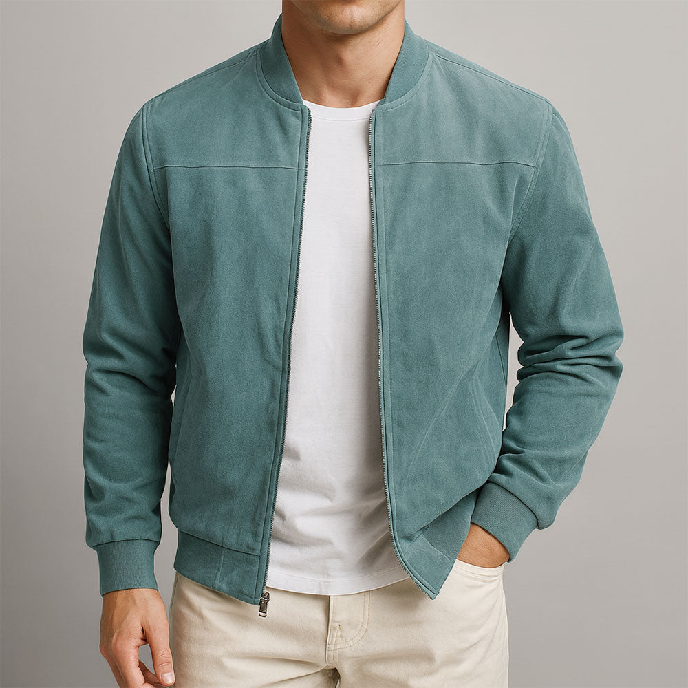 Adrian – Premium Suede Bomber Jacket