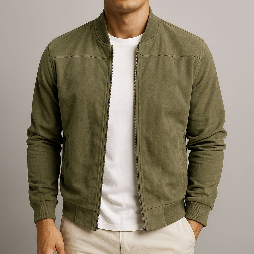 Adrian – Premium Suede Bomber Jacket