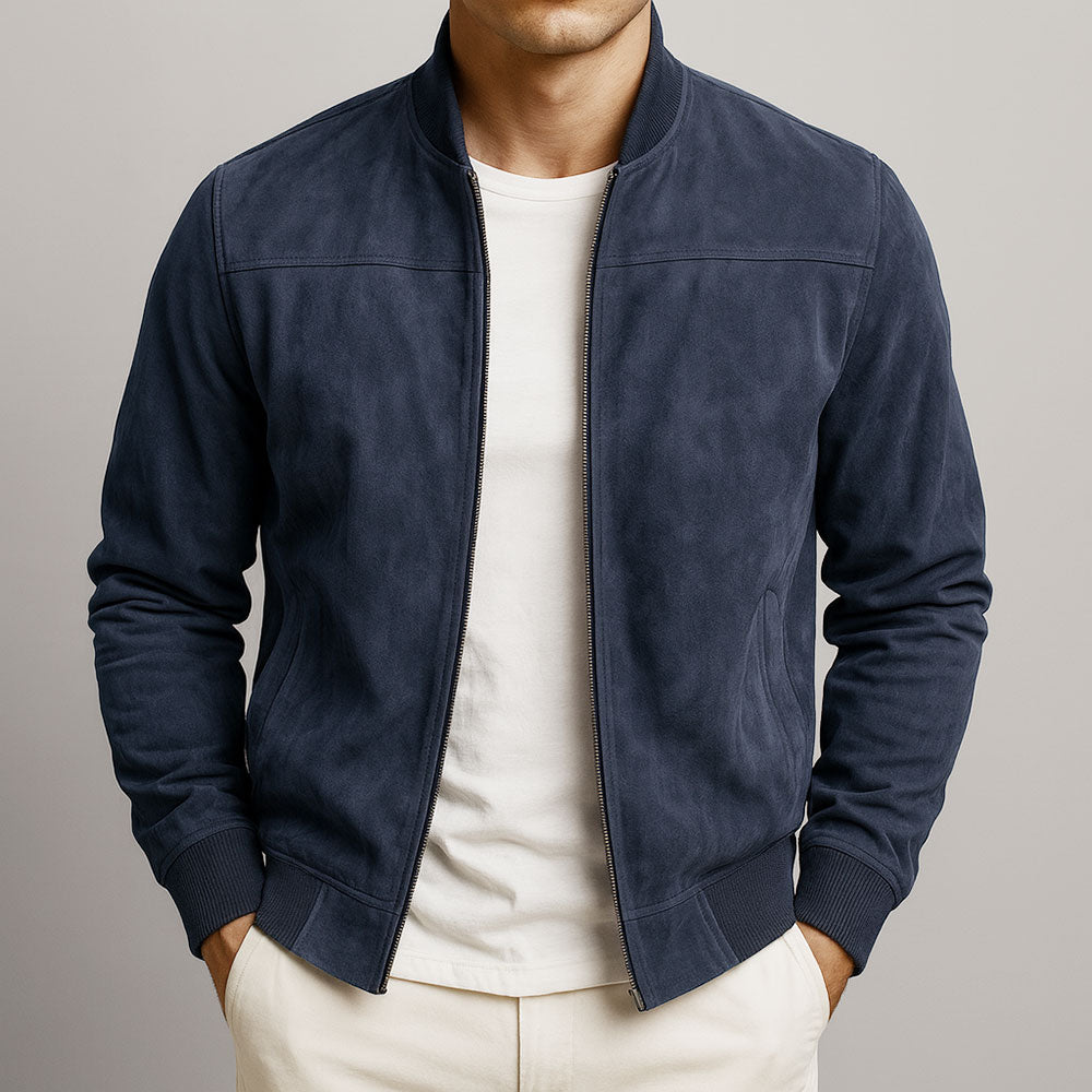 Adrian – Premium Suede Bomber Jacket