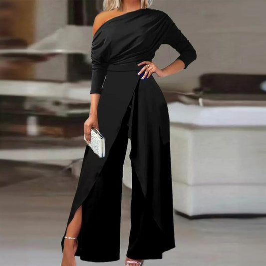 Elegant One-Shoulder Women's Jumpsuit
