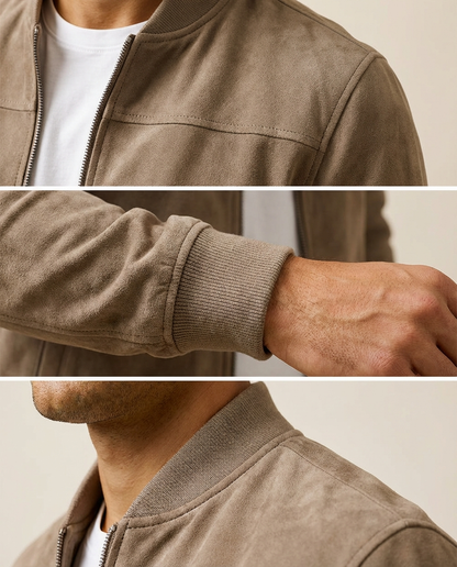 Adrian – Premium Suede Bomber Jacket
