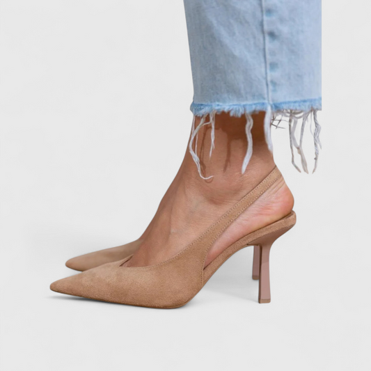 Aniya - Pointed Toe Heels with Back Strap